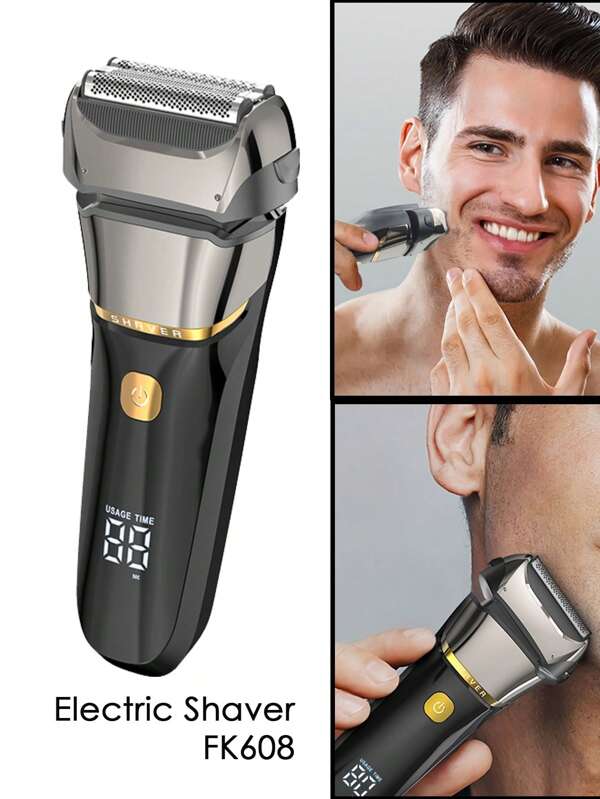 ShineSense Afeitadora eléctrica para hombres, afeitadora eléctrica recargable por USB, afeitadora eléctrica 3D seca y húmeda, maquinilla de afeitar para barba, recortadora de cabello portátil, recortadora de barba recíproca, afeitadora de viaje, regalo para padre, hombre, esposo, novio