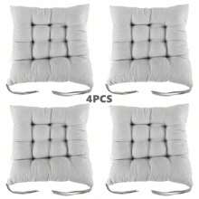 4PCS Chair Seat Garden Pads Furniture Dining Patio Outdoor Tie On Cushions 40cm