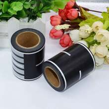 Cartoon Road Track Paper Tape, Road Track Stickers, Railway Highway Tape, Creative Traffic Tape, Traffic Car Game Stickers, Car Tape Track, Easy To Tear And Clean, Creative Toy Room Decor