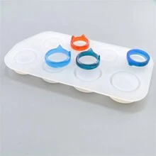 1 件水晶环氧树脂模具套件 - 包括猫耳、弧形、菱形、方形边缘形状珠宝模具，适合日常佩戴 - 白色 - 查看 12