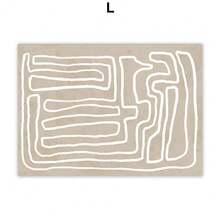 1 件抽象波西米亚风树叶线条脸心太阳墙壁艺术帆布画北欧海报和印刷品墙壁画适用于客厅装饰无框架 - 彩色 - 查看 22