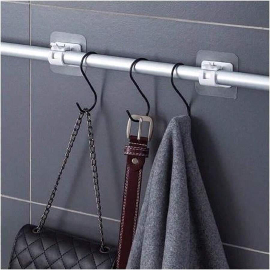 Suporte Cortina Varão Dupla Face adesivo 2pçs SHEIN Brasil