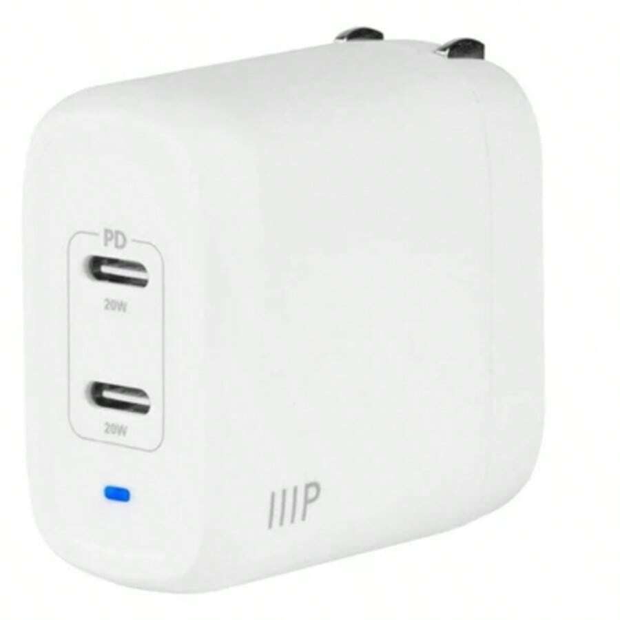 Monoprice USB-C Charger, 40W 2-Port PD GaN Technology Foldable Wall Charger White, Power Delivery For IPad Pro, IPhone 15/14/Plus/Pro/Pro Max Pixel - 玫瑰金 - 查看 1