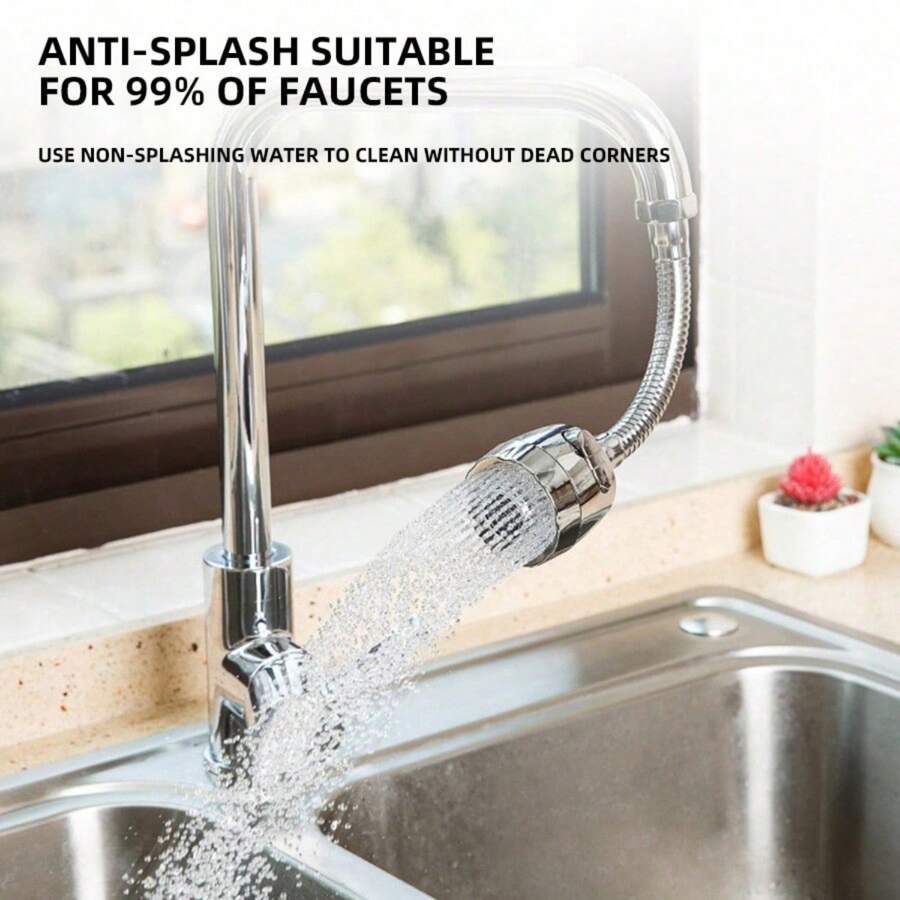 Stainless Steel Cold And Hot Boost Water Tap With Swivel Spout, Splash