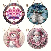 1 pieza, Atrapasol de acrílico con diseño colgante de loto (20cm*20cm/8in*8in) Atrapador de luz de loto, Decoración de flor de loto, Regalo de inauguración de casa, Decoraciones navideñas, Accesorio central para coronas, Decoración de habitación, Decoración del hogar, Decoración de jardín, Decoración de patio, Decoración de pared