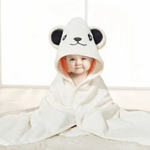 1 pièce Serviette de bain à capuche avec motif animal visage, unisexe. Serviette de bain à capuche unique pour nouveau-né avec design animal. Super doux peignoir de bain à capuche en polaire pour bébé. Serviette à capuche quatre-saisons pour tout-petit
