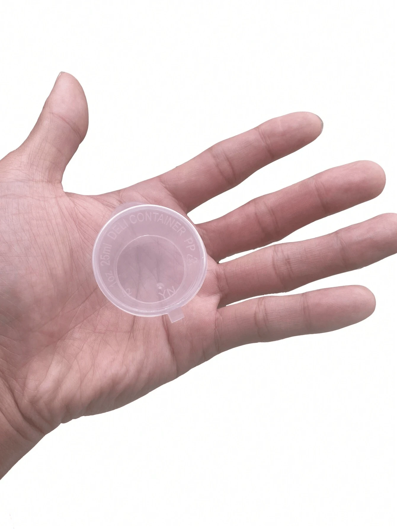 50pcs 25ml Transparent Food Sauce Container Packaging Box With Lid