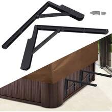 HOHOBLA LOYALHEARTDY-BTG Hot Tub Cover Lifter Systems Foldable Tub Cover Roller Rack Fits Vary Size And Shape Of SPA, Cabinet Free Cover - màu đen - Xem 4