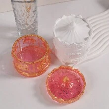 1 件旋转木马形状树脂模具、带盖硅胶罐模具、环氧铸造模具，用于制作石膏、树脂工艺品、装饰、烛台和珠宝盒 - 白色 - 查看 4