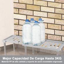 KOKILA Estante para Especias, Juego de 2, Organizador de Armario, Especiero de Cocina Extensible, Estantería retráctil de cocina -Repisa Apilable Cocina Estantería Extensible,Estante retráctil de cocina, estantería en capas para gabinetes,  estante multifuncional debajo del fregadero para platos, Organizador de armario multifuncional para platos y botellas de condimento, especias y platos, Estantería retráctil de partición de gabinete de almacenamiento de unicolor desmontable en capas, sin clavos, para armario, baño, dormitorio, cocina, sala de estar - Organizador de espacio para zapatos, - Gris - Ver 6