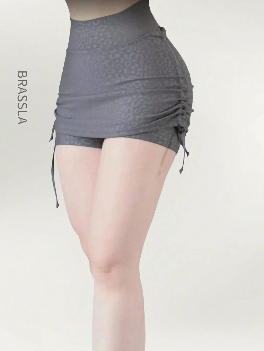 Falda Short licra colombiana - Gris - Ver 1