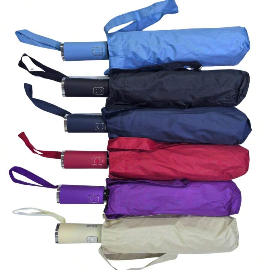 Automatic Umbrella Opens And Closes Large Reinforced Against Wind With Sun Protection Double Rods Fits In Bag - Nhiều màu - Xem 1