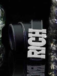 1 chiếc thắt lưng chữ Hiphop Punk, thắt lưng da nam cao cấp, thích hợp để đeo hàng ngày làm quà tặng tiệc - vành đai thư - Xem 12