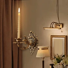 Giá đỡ nến bằng sắt kiểu cổ 1 chiếc dùng cho Giáng sinh, treo tường họa tiết hoa thường xuân dùng cho sân vườn/trang trí nhà cửa, trang trí phòng, quà tặng Halloween, trang trí nhà cửa, quà tặng năm mới - Đồng - Xem 4