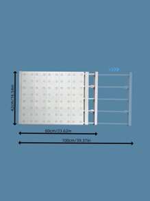 1 pieza Divisor de almacenamiento retráctil sin olores para armarios, mueble de partición de cocina, estantería en capas para dormitorio, estantería de baño - Multicolor - Ver 16