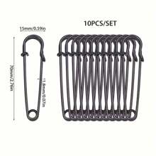 10pcs/Pack Heavy Duty Pins - Super Large, Multipurpose, Suitable For Clothing, Blankets, Home Decor And Crafts - Available In Bronze, Silvery Grey, Black