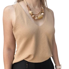 Duna Women's Tank Top With Wide Straps Comfort And Casual Style - Nude - 查看 6