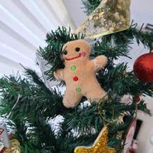 柔软的姜饼毛绒宠物娃娃，耐用材质 - 适合小型犬和猫，节日圣诞节设计 - 彩色 - 查看 3