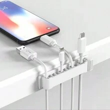 1pc 10 khe cắm cáp tổ chức cáp USB quấn cáp máy tính để bàn quản lý gọn gàng kẹp giữ dây cho dây sạc chuột máy tính tai nghe - Nhiều màu - Xem 3