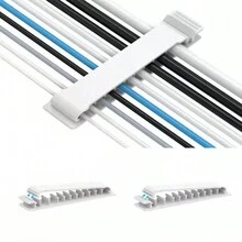 1pc 10 khe cắm cáp tổ chức cáp USB quấn cáp máy tính để bàn quản lý gọn gàng kẹp giữ dây cho dây sạc chuột máy tính tai nghe - Nhiều màu - Xem 7