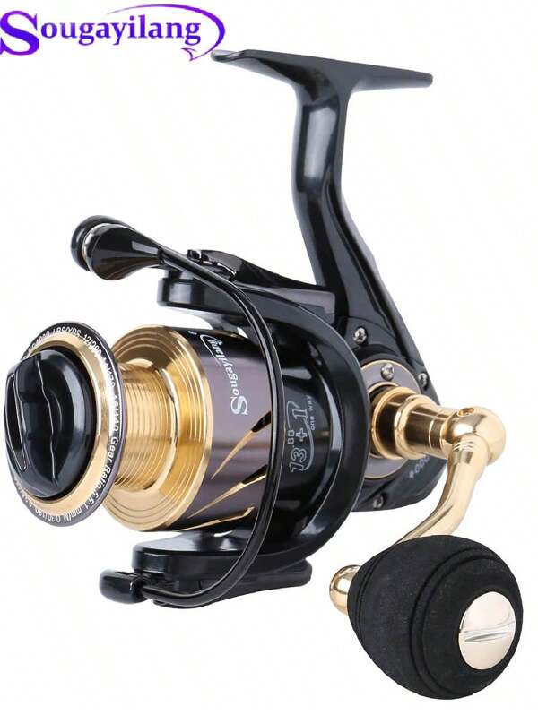 SOUGAYILANG 1PC High Speed Spinning Reel With 5.1:1/5.5:1Gear Ratio,Lightweight Smooth Fishing Reels Freshwater Saltwater