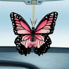 亚克力蝴蝶与设计汽车吊坠、圣诞树饰品、钥匙扣配件、蝴蝶节小礼物 - 蝴蝶A10款 - 查看 7