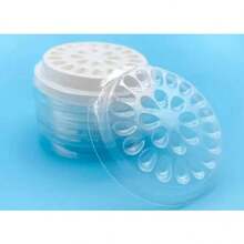 Plastic Flower Eyelash Extension Glue Holder 10 Pcs - 無色 - 查看 2