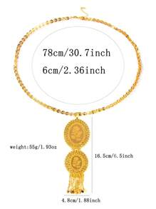 1pc Vintage Rose Pattern Oval Square Pendant Necklace Is Suitable For Ladies To Wear For Daily Holiday Parties Valentines,Mom,Mother,Mother's Day,Gift
