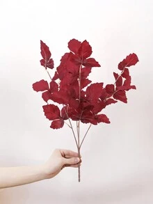 1pc/2pcs Artificial Pear Blossoms Branches - Perfect For Living Room, Bedroom, Dining Table Centerpiece And Entryway Display, Realistic Feeling - Red - View 2