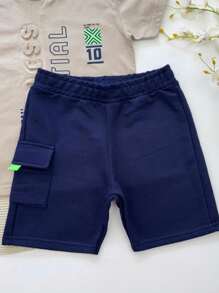 Children's Set Boy T-Shirt Bermuda Shorts Men's Adam - 米色 - 查看 4
