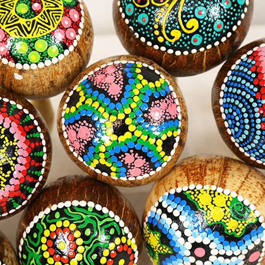 1PC Coconut For Shell Sand Hammer Shaker Gourd Kashaka Indonesia Shaker