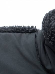 1 chiếc áo khoác lông cừu ngoài trời dành cho nữ, áo hoodie thường ngày lót lông cừu ấm áp, mùa thu/đông - Xám - Xem 6