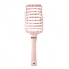 Bộ 3 lược tạo kiểu tóc tại nhà, lược chải tóc + gương vuông cổ điển, lược chải tóc tự làm tại nhà, dễ mang theo, thích hợp sử dụng tại nhà và khi đi du lịch - Hồng - Xem 2