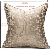 1pc Geometric Pattern Throw Pillow Cover, Modern Minimalist Luxury Polyester High Precision Jacquard Weave Square Soft Cushion Slip Suitable For Hotel, Villa, Study, Living Room, Birthday Party Decor (No Insert) - Light Brown - View 5