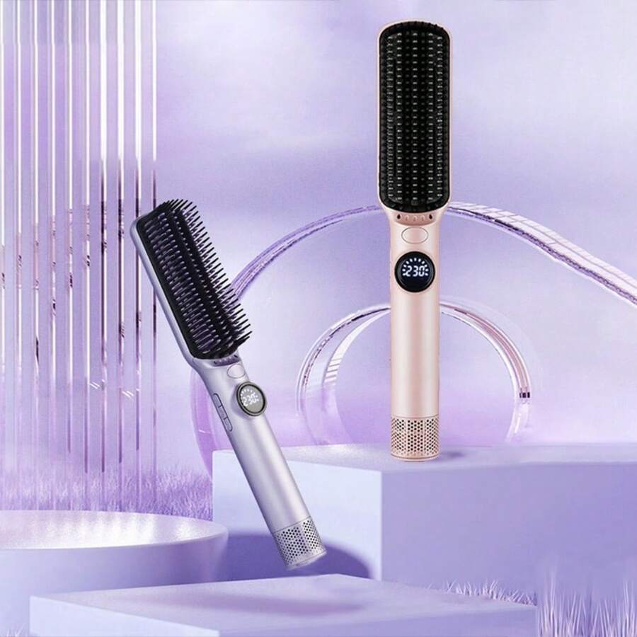 多功能气刷和冷热直发卷发器，液晶显示屏 - 查看 1