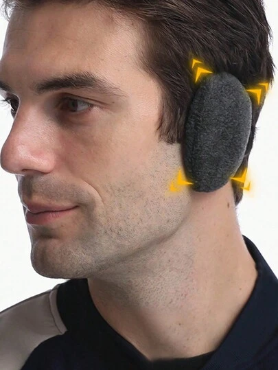 1 对毛绒耳套，独立耳罩（无头带），冬季耳罩，男女皆宜