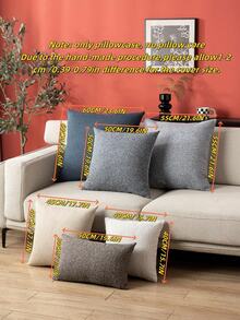 Một mảnh, Vỏ gối bằng vải nỉ mềm màu xám xanh lá cây, lót vải nhiệt (Không bao gồm lõi gối), Vỏ gối lông cừu mềm mại màu trung tính, Vỏ gối bằng vải nhung mềm mại và thoải mái, Thích hợp để trang trí ghế sofa, phòng ngủ và giường, Phù hợp cho mọi mùa - Xem 4