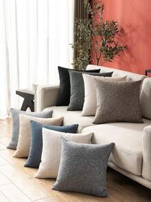 Một mảnh, Vỏ gối bằng vải nỉ mềm màu xám xanh lá cây, lót vải nhiệt (Không bao gồm lõi gối), Vỏ gối lông cừu mềm mại màu trung tính, Vỏ gối bằng vải nhung mềm mại và thoải mái, Thích hợp để trang trí ghế sofa, phòng ngủ và giường, Phù hợp cho mọi mùa - Xem 9