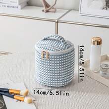 1 túi đựng mỹ phẩm họa tiết cô gái vàng cổ điển - Túi đựng đồ trang điểm nhung bền, không thấm nước, túi khóa kéo thời trang nữ, túi đựng mỹ phẩm đa năng, quà tặng lý tưởng cho chị em gái và bạn bè, hộp đựng bút chì học sinh di động, hộp đựng bút chì nhung, túi đựng đồ du lịch không cồn, túi đựng đồ ăn nhẹ mới lạ, túi đựng son môi, túi đựng đồ trang điểm có nắp lật - Màu xanh lam - Xem 7