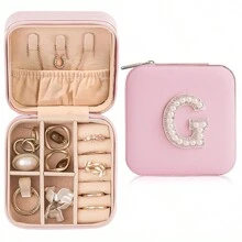 Hộp đựng trang sức mini hình chữ ngọc trai, Túi đựng khuyên tai, nhẫn màu hồng dễ thương, Túi đựng trang sức bằng da PU di động Túi đựng đồ trang điểm Túi đựng đồ trang điểm Túi đựng đồ trang điểm Túi đựng đồ trang điểm - Hồng - Xem 34