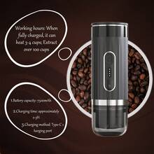 1 件便携式全自动胶囊咖啡机，USB 充电，无线加热，三合一咖啡粉和 N/ 胶囊兼容，适合户外、宿舍、商务旅行、家庭、汽车和户外使用，礼盒套装 - 彩色 - 查看 6