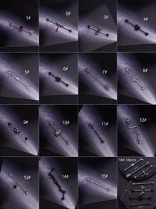 1pc Y2k Goth Skull Spider Industrial Piercing Jewelry 14G 316L Stainless Steel Chain Industrial Earrings For Women Halloween Heart Butterfly Industrial Bar Piercing Cartilage Helix Piercing Earrings Dragon Industrial Barbell Body Piercing Jewelry 38mm 1&1/2 Inch Industrial Piercing Bar For Halloween Gift Party Daily Wear Valentines