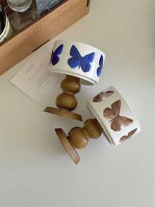 1 chiếc bát đế gốm phong cách Pháp cổ điển, bát đế gỗ, bát hương liệu, bát đựng sáp, bát đựng đồ tráng miệng, bát đựng bánh kem, quà tặng ngày lễ - Nhiều màu - Xem 9