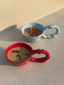 1 chiếc cốc gốm có tay cầm dài theo phong cách Bắc Âu, cốc cà phê American Latte thẩm mỹ chất lượng cao, cốc đựng nước uống gia dụng sáng tạo, đồ trang trí nhà cửa, quà tặng ngày lễ, quà tặng sinh nhật, đồ dùng cho bữa tiệc, quà tặng cho bạn trai/bạn gái - Nhiều màu - Xem 9