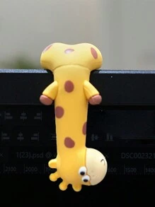 1pc Cute Desktop Computer Decor Girraffe Ornament, Home Office Accessory, Car Interior Decoration