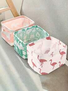 5/3/1pc Clothes Storage Basket, Wardrobe Organizer, Washable Fabric Storage Bag, Desktop Storage Basket, Office Desk Organizer, Foldable Debris Storage Basket With Handle, Cosmetic Storage Box, Home Organization, Foldable Fabric Storage Basket, Makeup Organizer Basket, Patterned Cosmetic & Miscellaneous Storage Basket