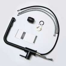 ZMH Rubinetto da cucina Rubinetto da cucina in nichel nero/sabbia Rubinetto per lavello a scomparsa Rubinetto da cucina con doccia Miscelatore girevole Lavello da cucina ad alta pressione Tubo da cucina Rubinetto da cucina a 360° Opaco