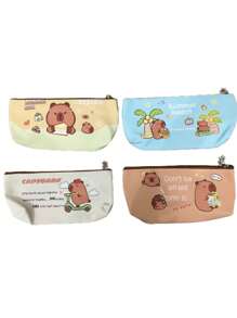 Kit Material Da Escolar De Capivara Com 1 Fita Corretiva ,1 régua e 4 pcs Adesivos