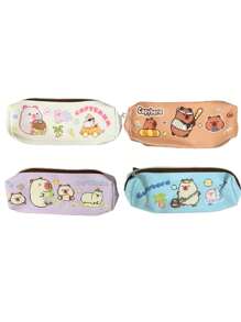 Kit Material Da Escolar De Capivara Com 1 Fita Corretiva ,1 régua e 4 pcs Adesivos