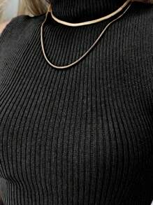 Knitwear, Fine Ribbed Tank Top, Promotion - 黑色 - 查看 2